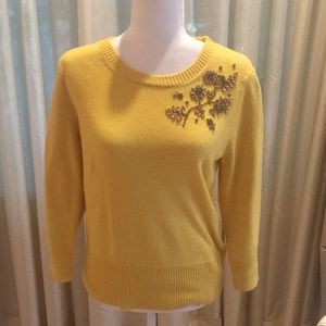 Talbots crewneck jeweled sweater